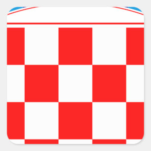 Wapenmunt van Kroatië, Kroatisch Emblem, Hrvatska Vierkante Sticker