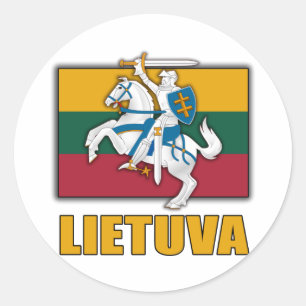 Wapenmunt van Litouwen Ronde Sticker