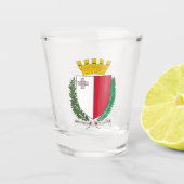 Wapenmunt van Malta Shot Glas (Voorkant)