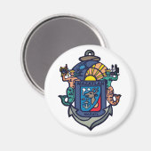Wapenmunt van Mazatlán, Sinaloa (MX) Magnet Magneet (Voorkant / Achterkant)