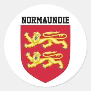 Wapenmunt van Normandië - FRANKRIJK Ronde Sticker