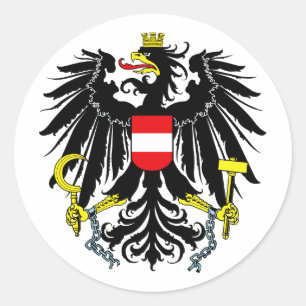 Wapenmunt van Oostenrijk Ronde Sticker