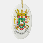Wapenmunt van Puerto Rico Keramisch Ornament (Rechts)