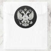 Wapenmunt van Rusland - witte versie Ronde Sticker (Tas)