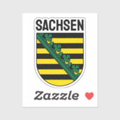 Wapenmunt van Sachsen (Saksen), DUITSLAND Sticker (Vel)