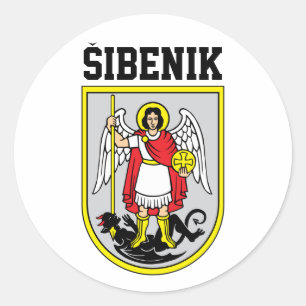 Wapenmunt van Šibenik - Kroatië Ronde Sticker