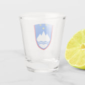 Wapenmunt van Slovenië Shot Glas (Achterkant)