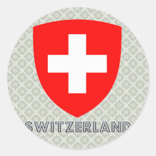 Wapenmunt Zwitserland Ronde Sticker