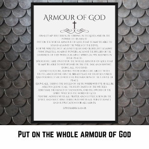 Wapenrusting van God Efeziërs 6 10 decoratief Poster