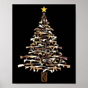 Wapens Kerstboom - Camo Print Kerstcadeau Voor Wap