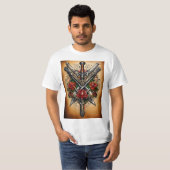 Wapens tattoo ontwerp T-Shirt (Voorkant volledig)