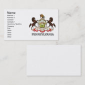 Wapens van de staat Pennsylvania Visitekaartje (Voorkant / Achterkant)