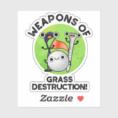 Wapens van grasvernietiging Funny Golf Pun Sticker (Vel)