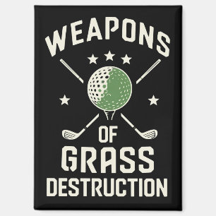 Wapens van Grasvernietiging Golfclubs Sarcasme Magneet