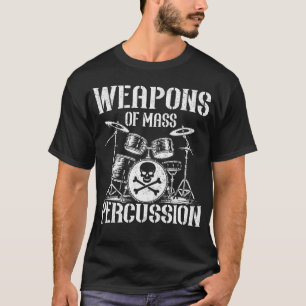 Wapens Van Massale Percussie Drummer Vintage Muzik T-shirt