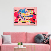Wapenschild Abstract Canvas Print (Insitu (Woonkamer))