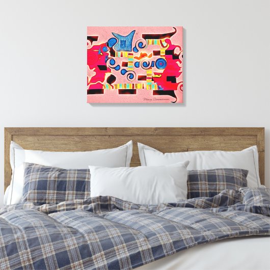 Wapenschild Abstract Canvas Print (Insitu (Slaapkamer))