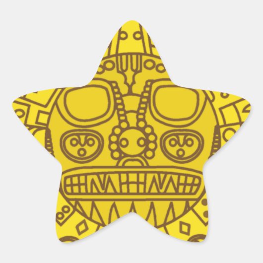 wapenschild Cuzco Ster Sticker (Voorkant)