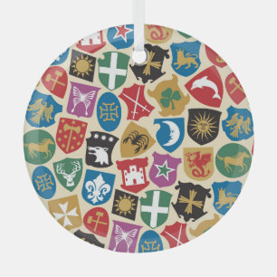Wapenschild: Heraldische achtergrond. Glas Ornament