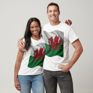 Wapenschild Rood Draak Wales Ontwerp T-shirt