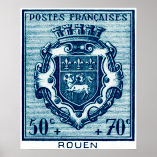  wapenschild Rouen, Frankrijk Poster