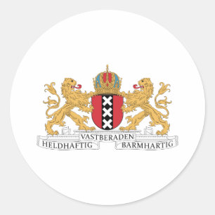 wapenschild van Amsterdam Ronde Sticker