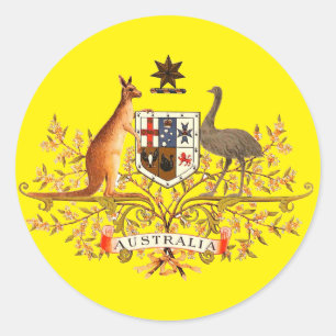 wapenschild van australië ronde sticker