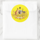 wapenschild van australië ronde sticker (Tas)