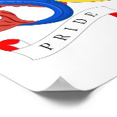 wapenschild van Barbados Poster (Hoek)