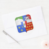 Wapenschild van Blason Réunion Ronde Sticker (Envelop)