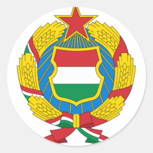 Wapenschild van Communistisch Hongarije Ronde Sticker