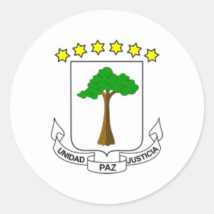 Wapenschild van Equatoriaal-Guinea Ronde Sticker