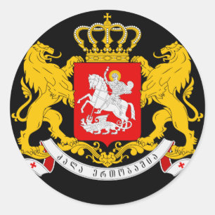 wapenschild van georgië ronde sticker