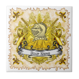 Wapenschild van het geslacht Yellow Knight Achter Tegeltje