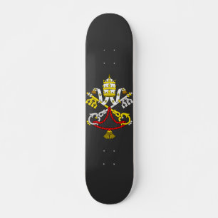 Wapenschild van het Vaticaan Premium Kunst Embleem Skateboard