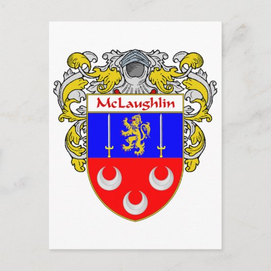 Wapenschild van McLaughlin (gemanteld) Briefkaart (Voorkant)