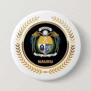 wapenschild van Nauru Ronde Button 7,6 Cm