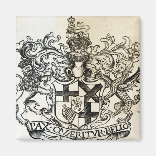 wapenschild van Oliver Cromwell Magneet (Voorkant)