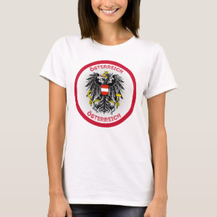 Wapenschild van Oostenrijk in cirkelvorm T-shirt