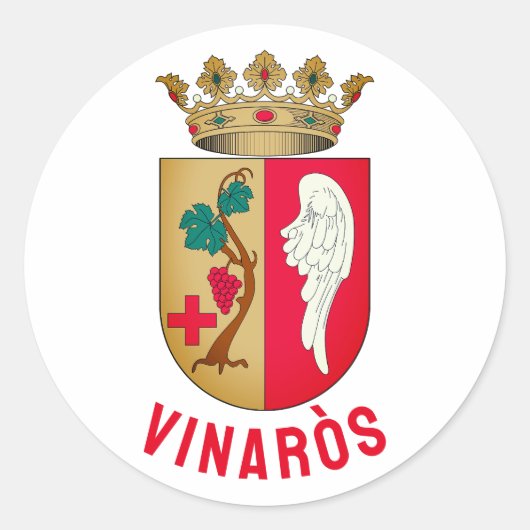 wapenschild Vinaròs Ronde Sticker (Voorkant)