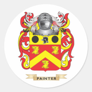 Wapenschildpad (gezinscrest) ronde sticker