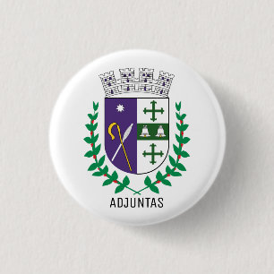 Wapenstaart van Adjuntas, Puerto Rico Ronde Button 3,2 Cm