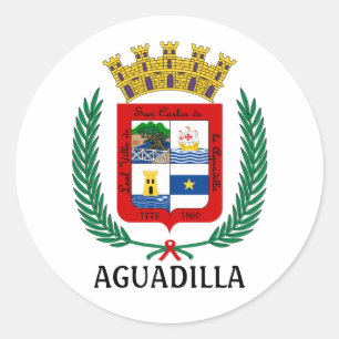 Wapenstaart van Aguadilla, Puerto Rico Ronde Sticker