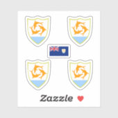 Wapenstaart van Anguilla Sticker (Vel)