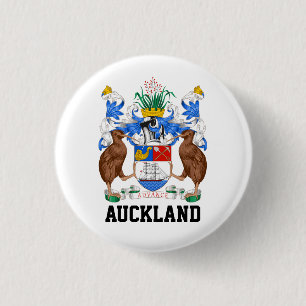 Wapenstaart van Auckland, NZ Ronde Button 3,2 Cm