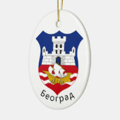 Wapenstaart van Belgrado, Servië Keramisch Ornament (Links)