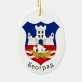 Wapenstaart van Belgrado, Servië Keramisch Ornament (Achterkant)