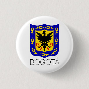 Wapenstaart van Bogotá, Colombia Ronde Button 3,2 Cm