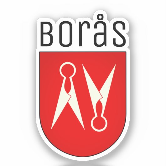 Wapenstaart van Borås, Zweden Sticker (Voorkant)