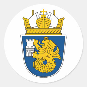 Wapenstaart van Burgas, Bulgarije Ronde Sticker